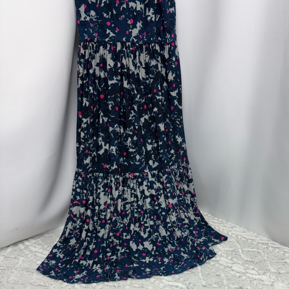 Taylor Blue Floral Prairie Maxi Dress Sleeveless Size 10 - Picture 2 of 10